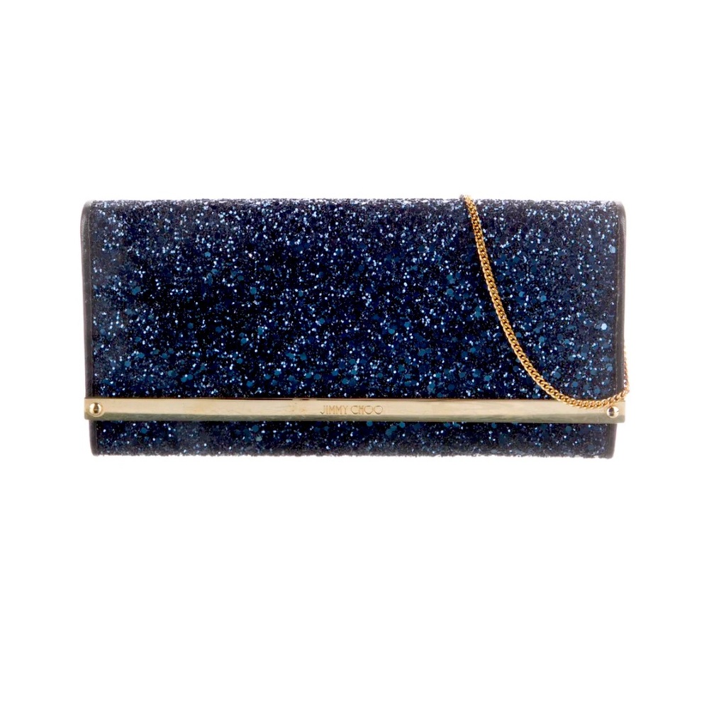 NWOT Jimmy Choo Glitter Milla Wallet on Chain